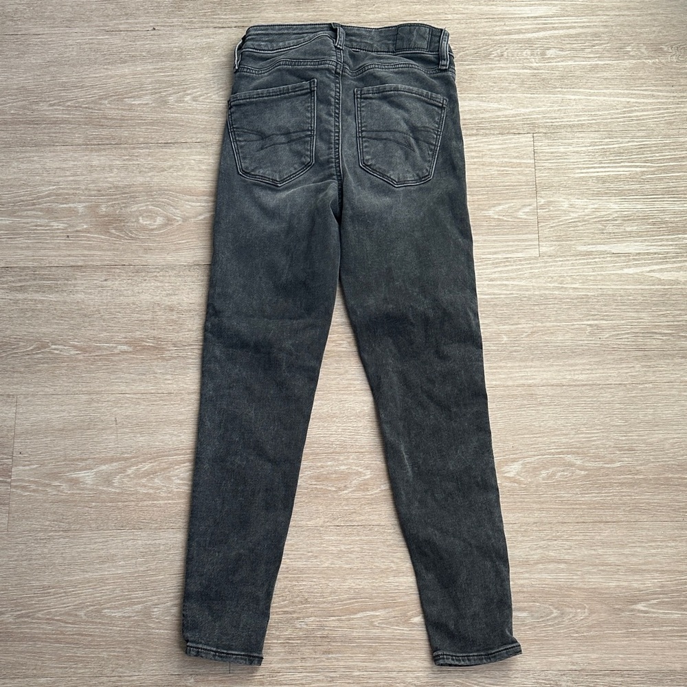 American Eagle Outfitters Dark Gray Skinny Jeans - Picture 3 of 3